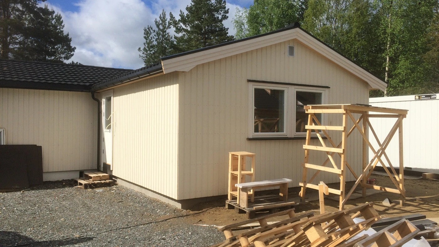 Moderne bolig med ekstra bygningsvolum